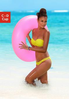 Rückansicht von Buffalo B&uuml;gel-Bandeau-Bikini-Top Bikini Oberteil Damen gelb