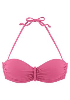 Buffalo B&uuml;gel-Bandeau-Bikini-Top Bikini Oberteil Damen rosa