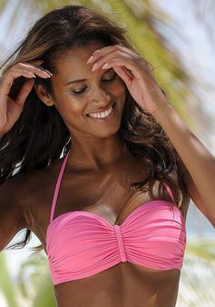 Rückansicht von Buffalo B&uuml;gel-Bandeau-Bikini-Top Bikini Oberteil Damen rosa