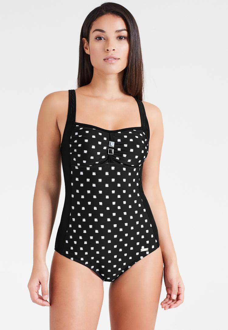 Lascana Lascana Badeanzug Badeanzug Damen - schwarz-wei&szlig; - 1 | SportScheck