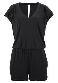 Lascana Kurzoverall Jumpsuit Damen - schwarz