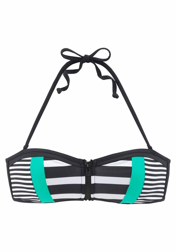 KangaROOS KangaROOS Bandeau-Bikini-Top Bikini Oberteil Damen - schwarz-wei&szlig; - 1 | SportScheck