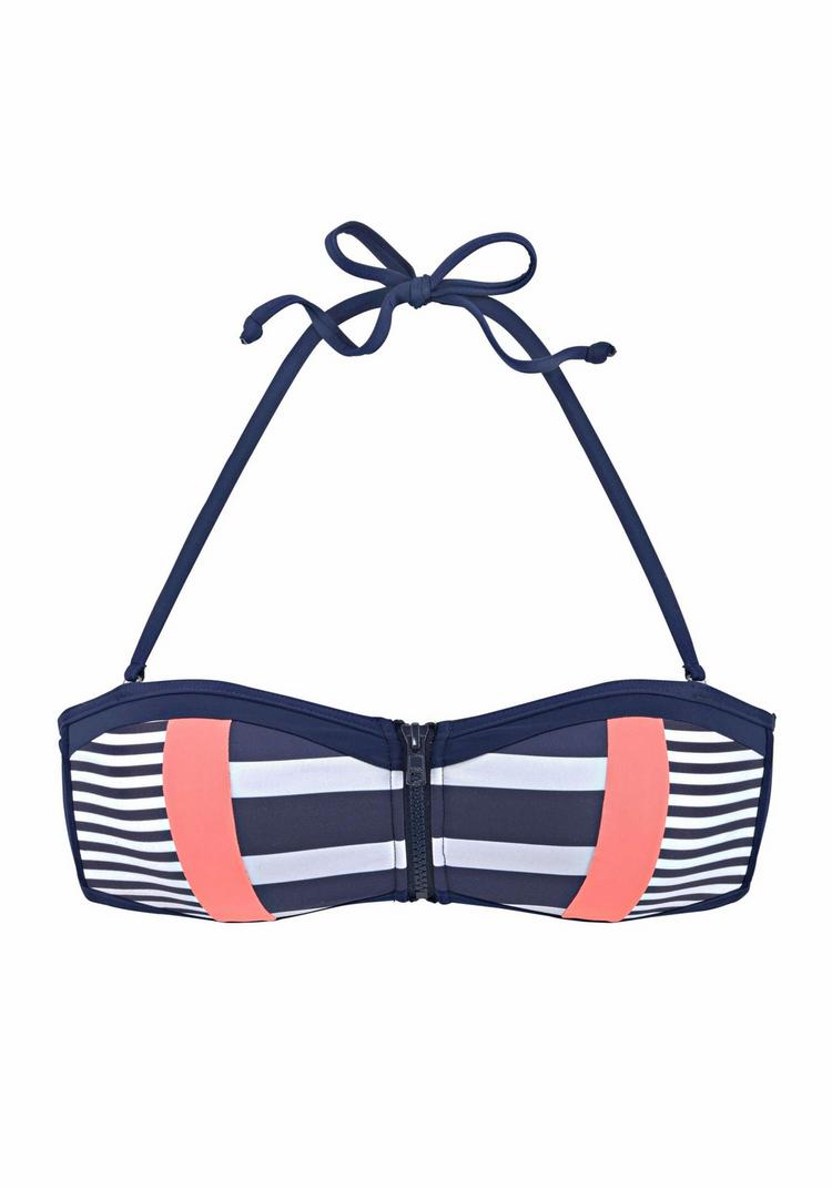 KangaROOS KangaROOS Bandeau-Bikini-Top Bikini Oberteil Damen - marine-wei&szlig; - 2 | SportScheck