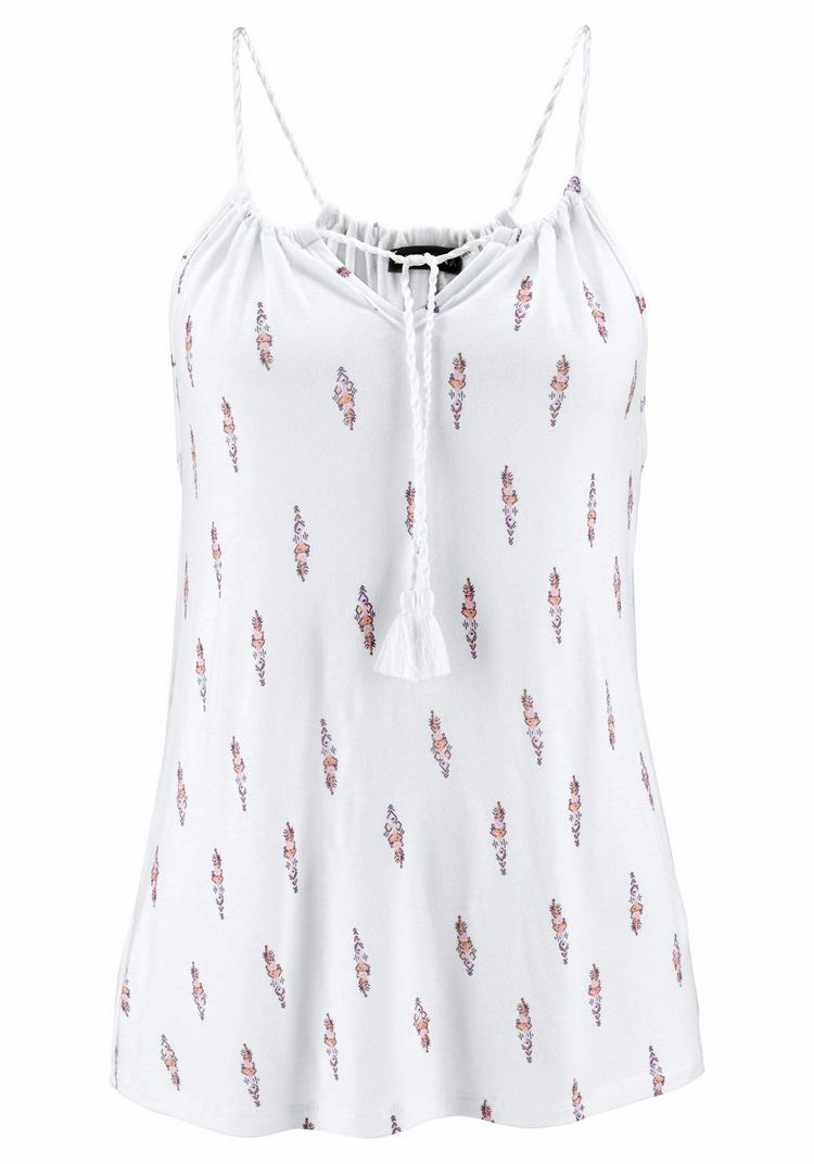 Lascana Lascana Strandtop T-Shirt Damen - creme - 0 | SportScheck