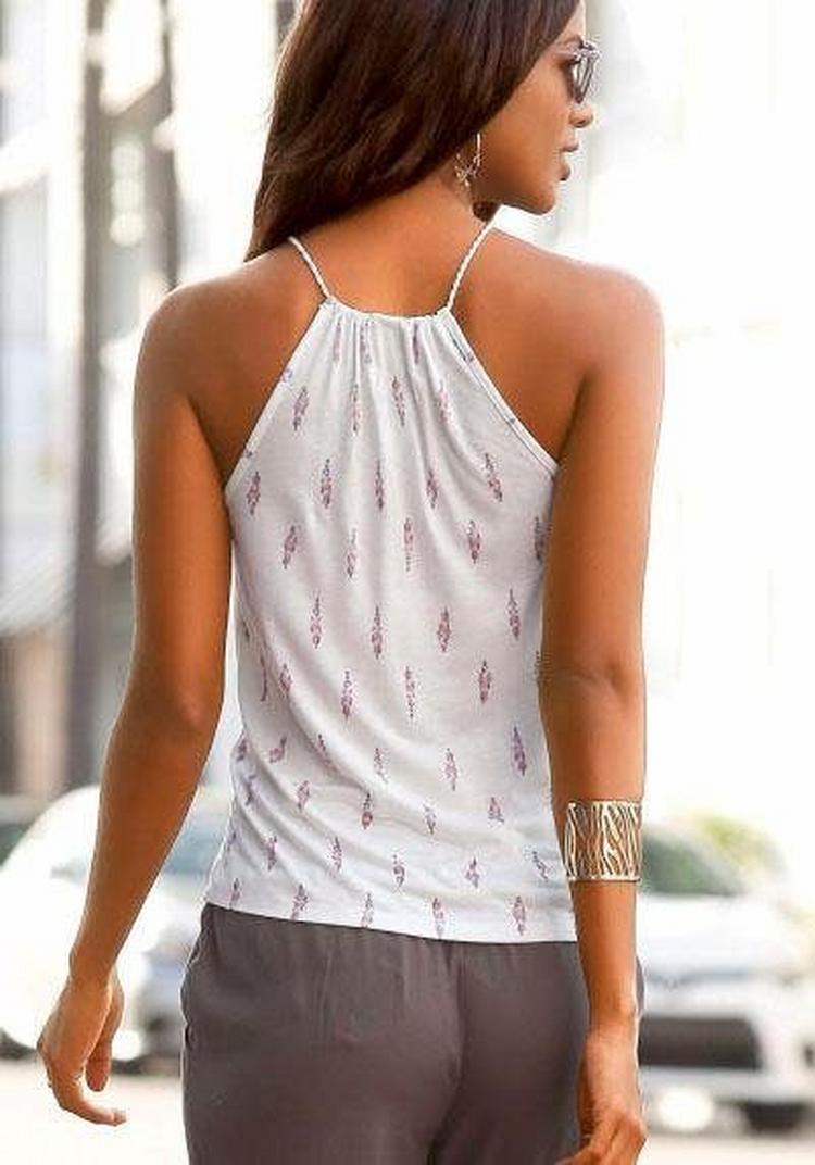 Lascana Lascana Strandtop T-Shirt Damen - creme - 1 | SportScheck