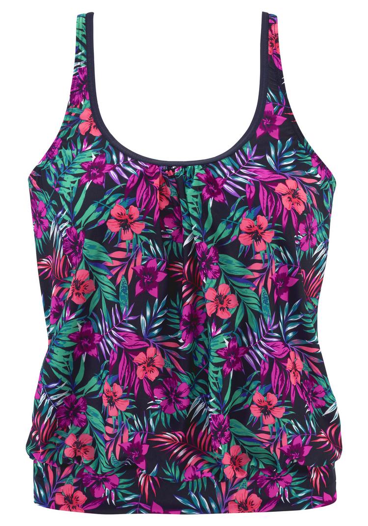 VENICE BEACH VENICE BEACH Oversize-Tankini-Top Bikini Oberteil Damen - marine bedruckt - 2 | SportScheck