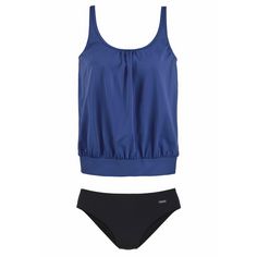 Lascana Oversize-Tankini Bikini Set Damen blau