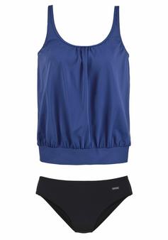 Lascana Oversize-Tankini Bikini Set Damen blau