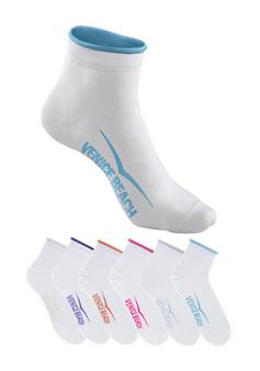 Rückansicht von VENICE BEACH Kurzsocken Freizeitsocken Damen weiß