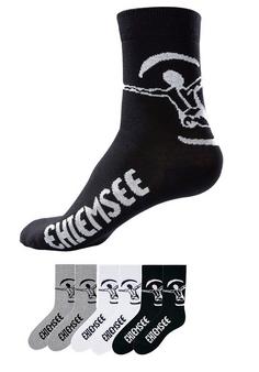Rückansicht von Chiemsee Freizeitsocken Freizeitsocken weiß schwarz grau