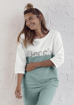 Rückansicht von Bench Sweatshirt Sweatshirt Damen mint-ecru