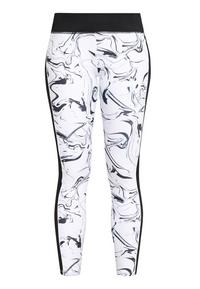 LASCANA Active Leggings Leggings Damen - wei&szlig;-schwarz-gemustert-neongelb