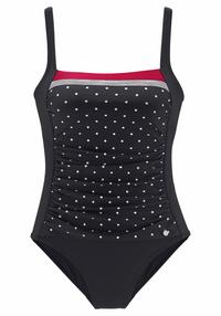 Lascana Badeanzug Badeanzug Damen - schwarz-rot