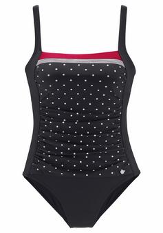 Lascana Badeanzug Badeanzug Damen schwarz-rot