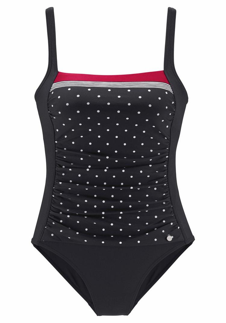 Lascana Lascana Badeanzug Badeanzug Damen - schwarz-rot - 0 | SportScheck