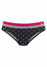 Lascana Bikini-Hose Bikini Hose Damen - schwarz-rot