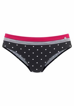 Lascana Bikini-Hose Bikini Hose Damen schwarz-rot