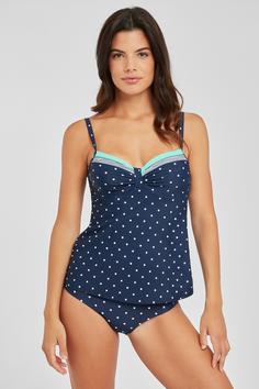 Rückansicht von Lascana Bügel-Tankini-Top Bikini Oberteil Damen marine-türkis