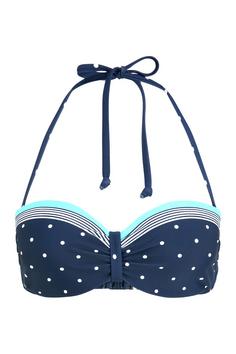 Lascana Bandeau-Bikini-Top Bikini Oberteil Damen marine-türkis