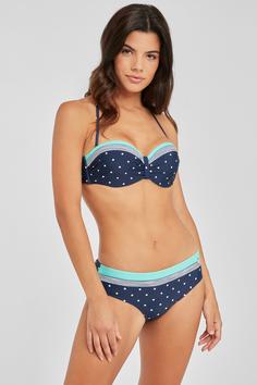 Rückansicht von Lascana Bandeau-Bikini-Top Bikini Oberteil Damen marine-türkis