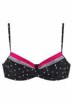 Lascana Bügel-Bikini-Top Bikini Oberteil Damen schwarz-rot