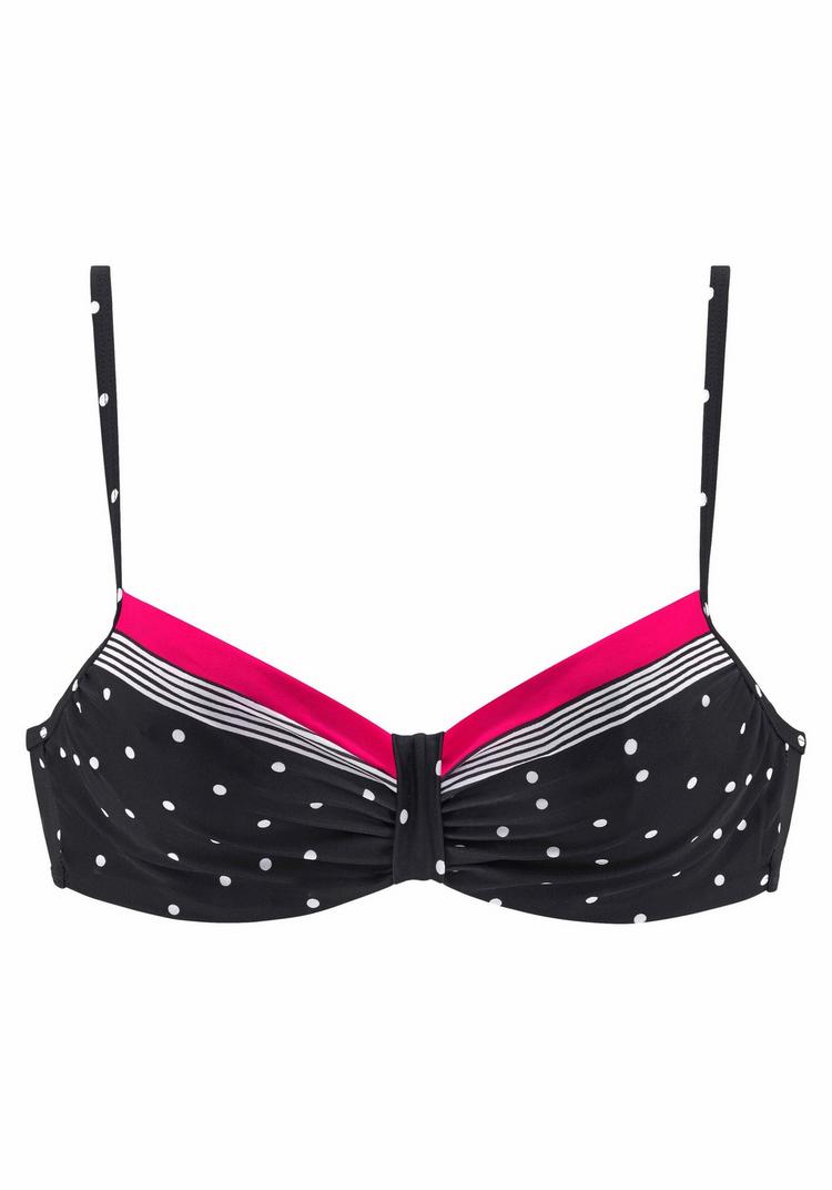 Lascana Lascana B&uuml;gel-Bikini-Top Bikini Oberteil Damen - schwarz-rot - 0 | SportScheck