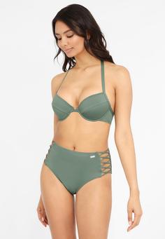 Rückansicht von Bench Highwaist-Bikini-Hose Bikini Hose Damen oliv