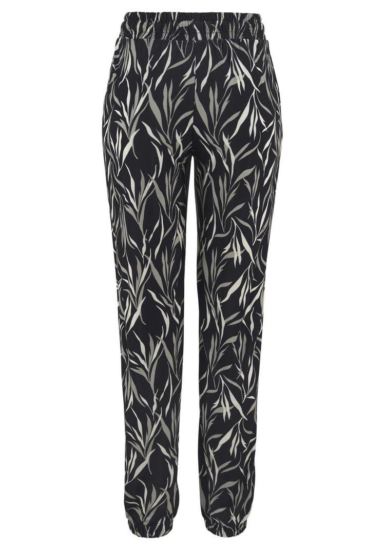 Buffalo Buffalo Strandhose Stoffhose Damen - schwarz-gr&uuml;n bedruckt - 0 | SportScheck