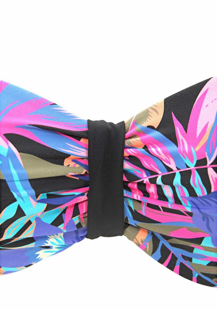 Bench Bench Bandeau-Bikini-Top Bikini Oberteil Damen - schwarz-bedruckt - 0 | SportScheck