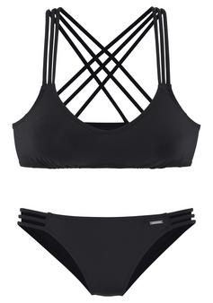 BRUNO BANANI Bustier-Bikini Bikini Set Damen schwarz