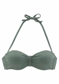 Bench B&uuml;gel-Bandeau-Bikini-Top Bikini Oberteil Damen - oliv