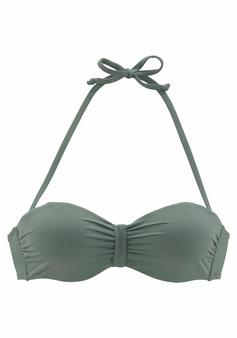 Bench B&uuml;gel-Bandeau-Bikini-Top Bikini Oberteil Damen oliv