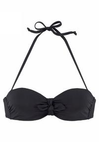 Lascana Bandeau-Bikini-Top Bikini Oberteil Damen - schwarz