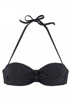 Lascana Bandeau-Bikini-Top Bikini Oberteil Damen schwarz