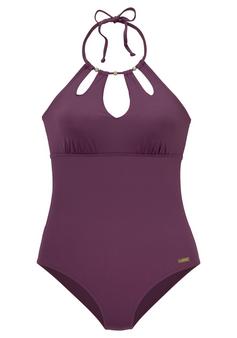 Lascana Badeanzug Damen bordeaux