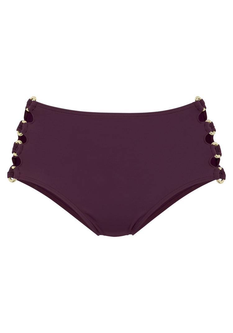 Lascana Lascana Highwaist-Bikini-Hose Bikini Hose Damen - bordeaux - 0 | SportScheck
