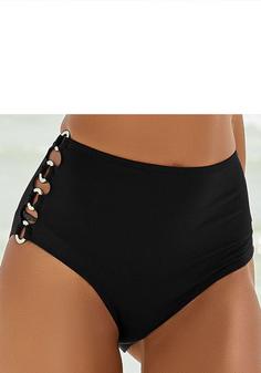 Rückansicht von Lascana Highwaist-Bikini-Hose Bikini Hose Damen schwarz