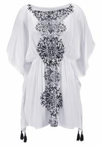 Buffalo Tunika Tunika Damen - wei&szlig;-schwarz-bedruckt