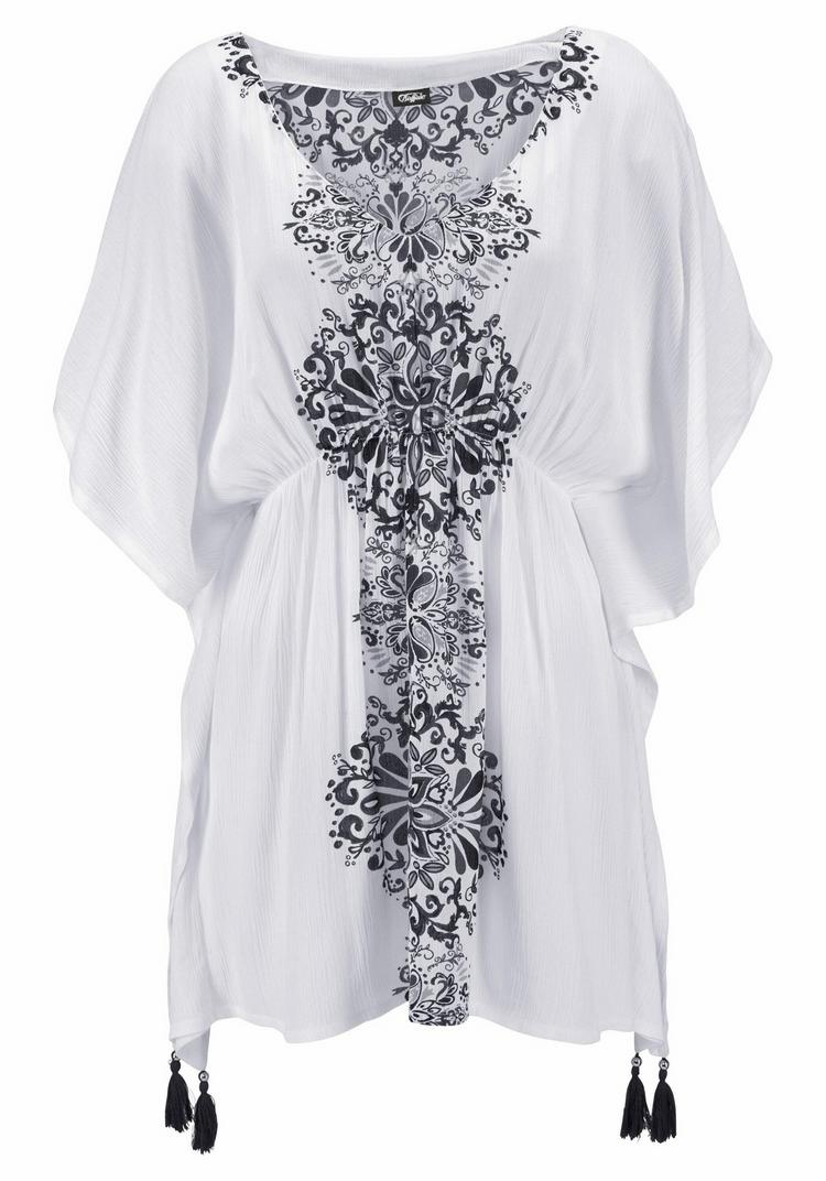 Buffalo Buffalo Tunika Tunika Damen - wei&szlig;-schwarz-bedruckt - 0 | SportScheck