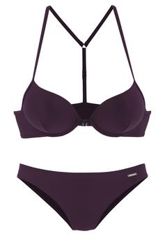 BRUNO BANANI Push-Up-Bikini Bikini Set Damen bordeaux