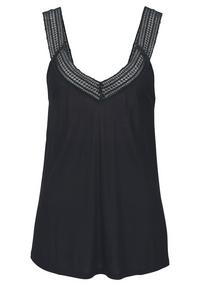 Lascana Strandtop T-Shirt Damen - schwarz