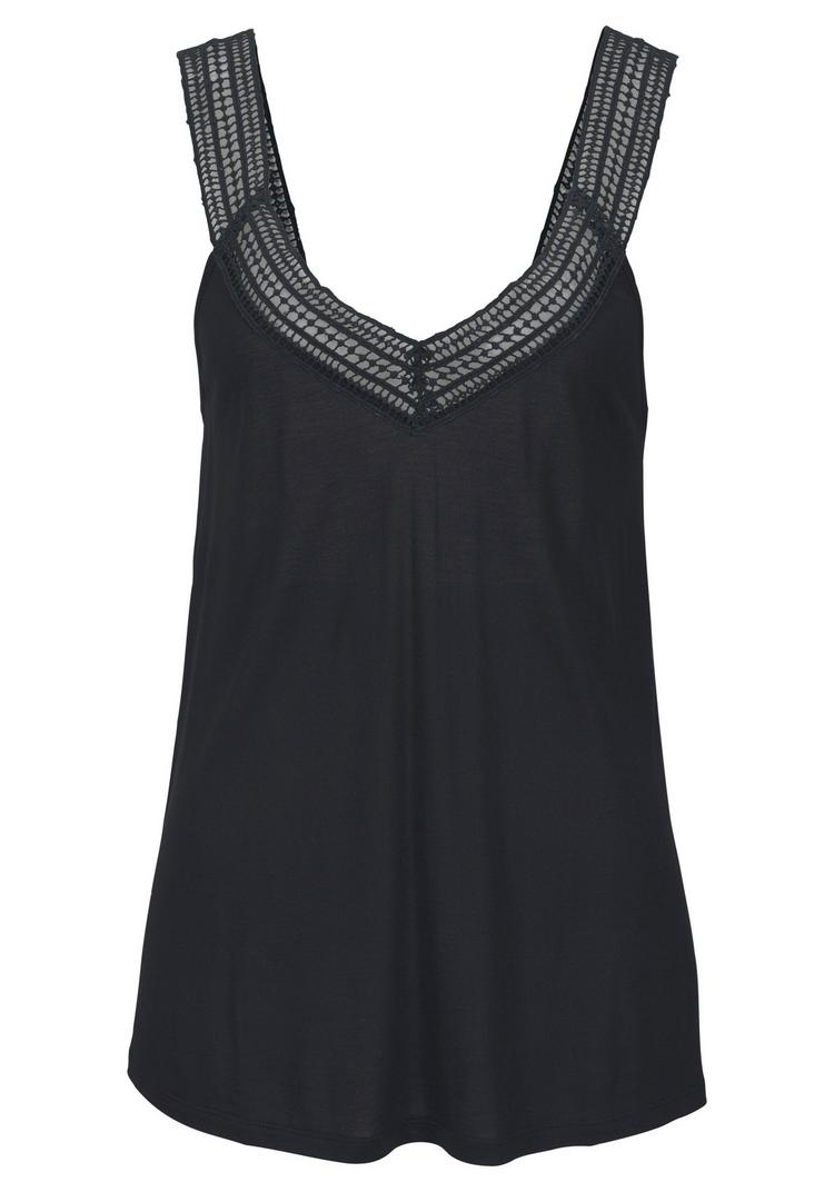 Lascana Lascana Strandtop T-Shirt Damen - schwarz - 0 | SportScheck