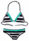 KangaROOS Triangel-Bikini Bikini Set Damen - schwarz-wei&szlig;
