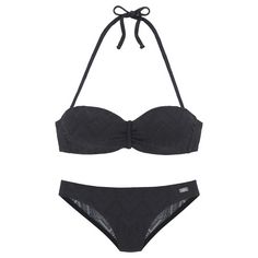 Buffalo Bügel-Bandeau-Bikini Bikini Set Damen schwarz
