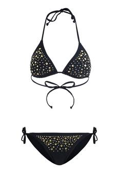 JETTE Triangel-Bikini Bikini Set Damen schwarz