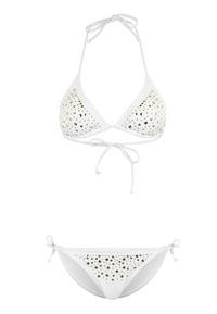 JETTE Triangel-Bikini Bikini Set Damen - wei&szlig;