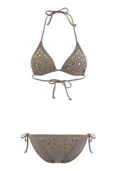 JETTE Triangel-Bikini Bikini Set Damen stein