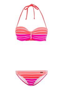 VENICE BEACH B&uuml;gel-Bandeau-Bikini Bikini Set Damen - pink-gestreift