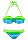 VENICE BEACH B&uuml;gel-Bandeau-Bikini Bikini Set Damen - t&uuml;rkis-gestreift