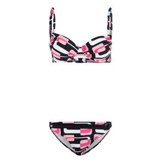 KangaROOS Bikini Set Damen schwarz-rosa
